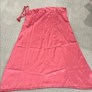 Pink Satin Sari Skirt